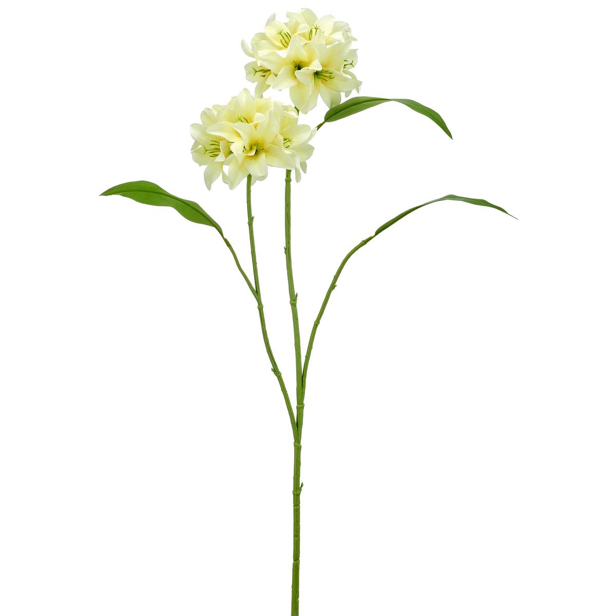 Kunstpflanze Lilie - Hellgelb/Grün, Basics, Kunststoff/Textil (70cm)