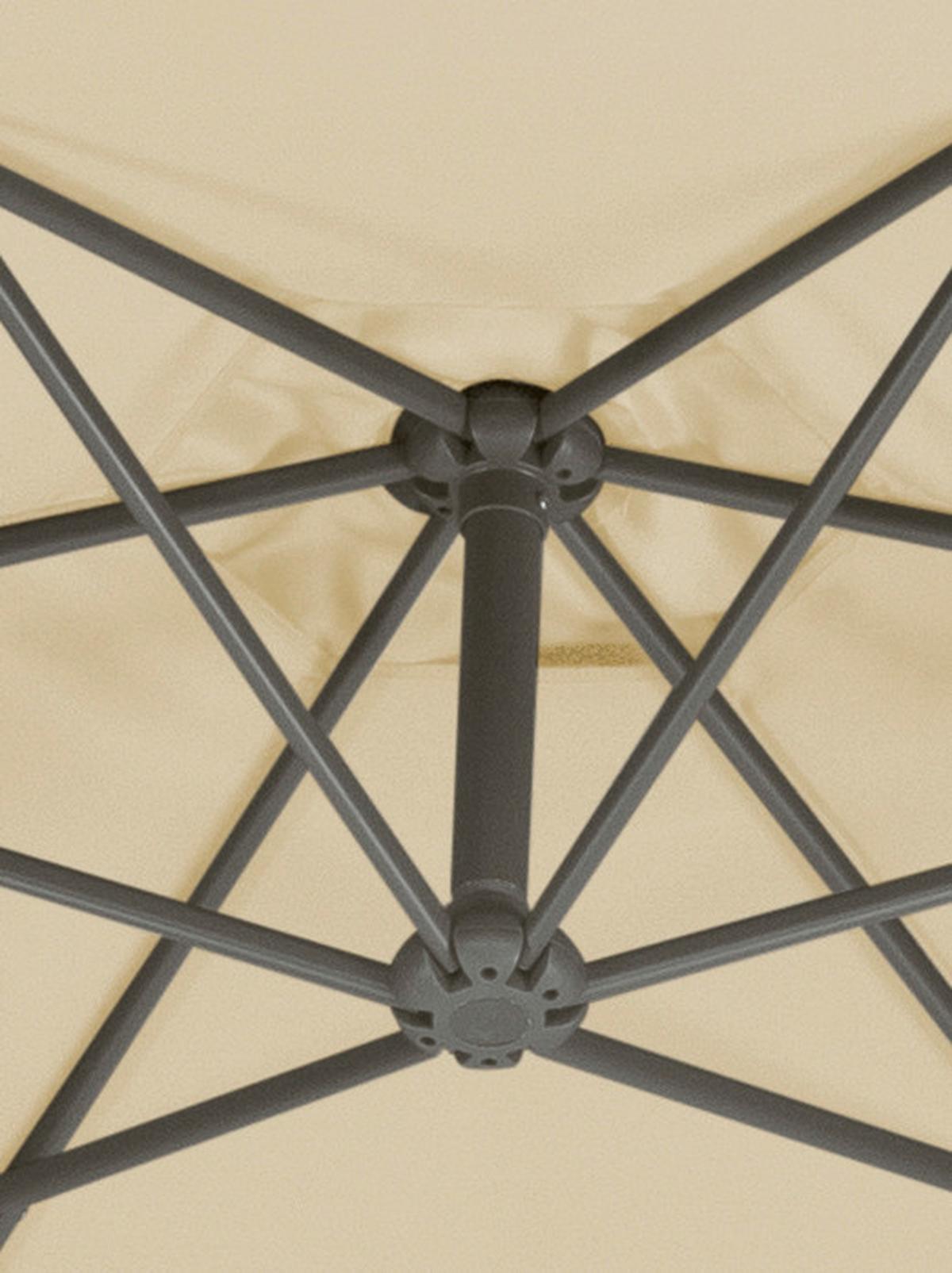 Ampelschirm 278x263x300 cm Naturfarben - Anthrazit/Naturfarben, Basics, Textil/Metall (278/263/300cm) - Schneider