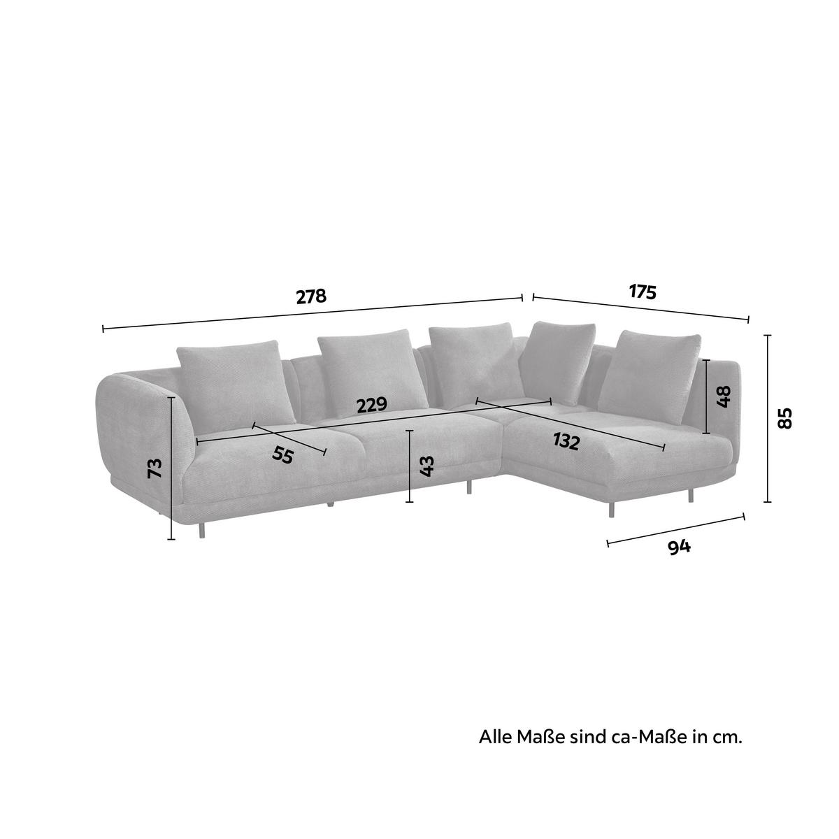 Sedacia súprava CELINA, tmavosivá ženilka, max. 330 kg - čierna/tmavosivá, Modern, kov/drevo (278/175cm) - Bessagi Home