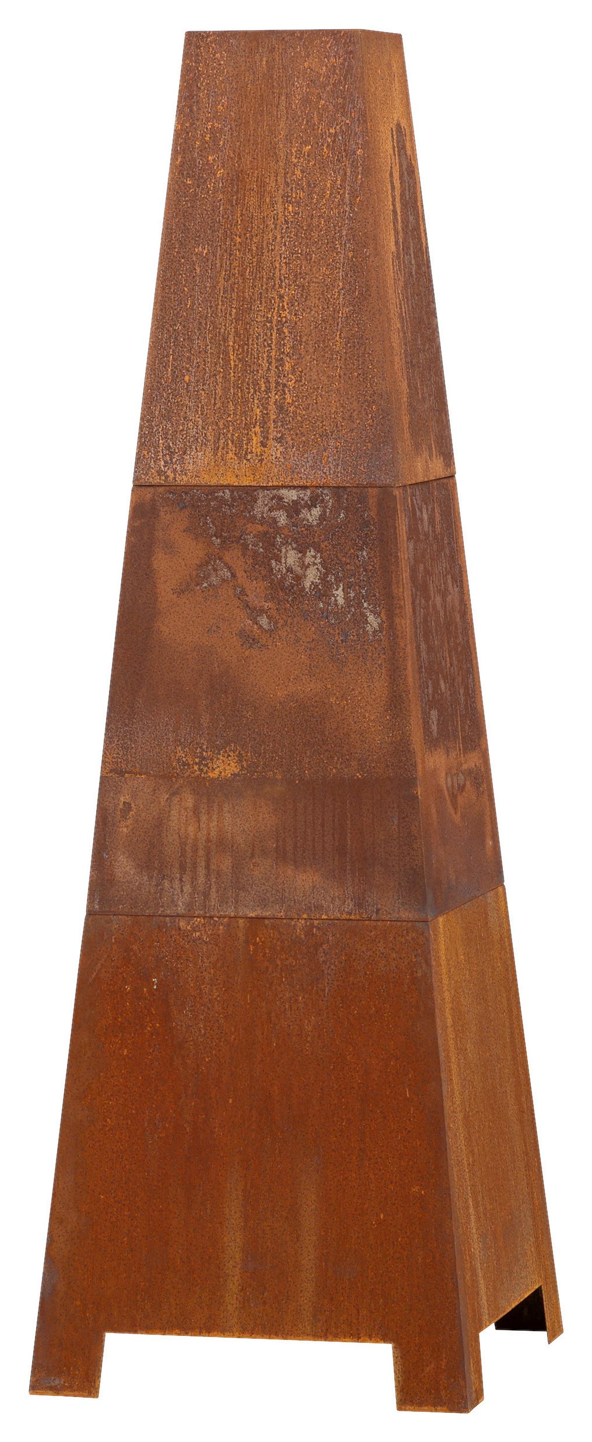 Feuerstelle Bastian - Dunkelorange, KONVENTIONELL, Metall (50/150/50cm) - Gardenson