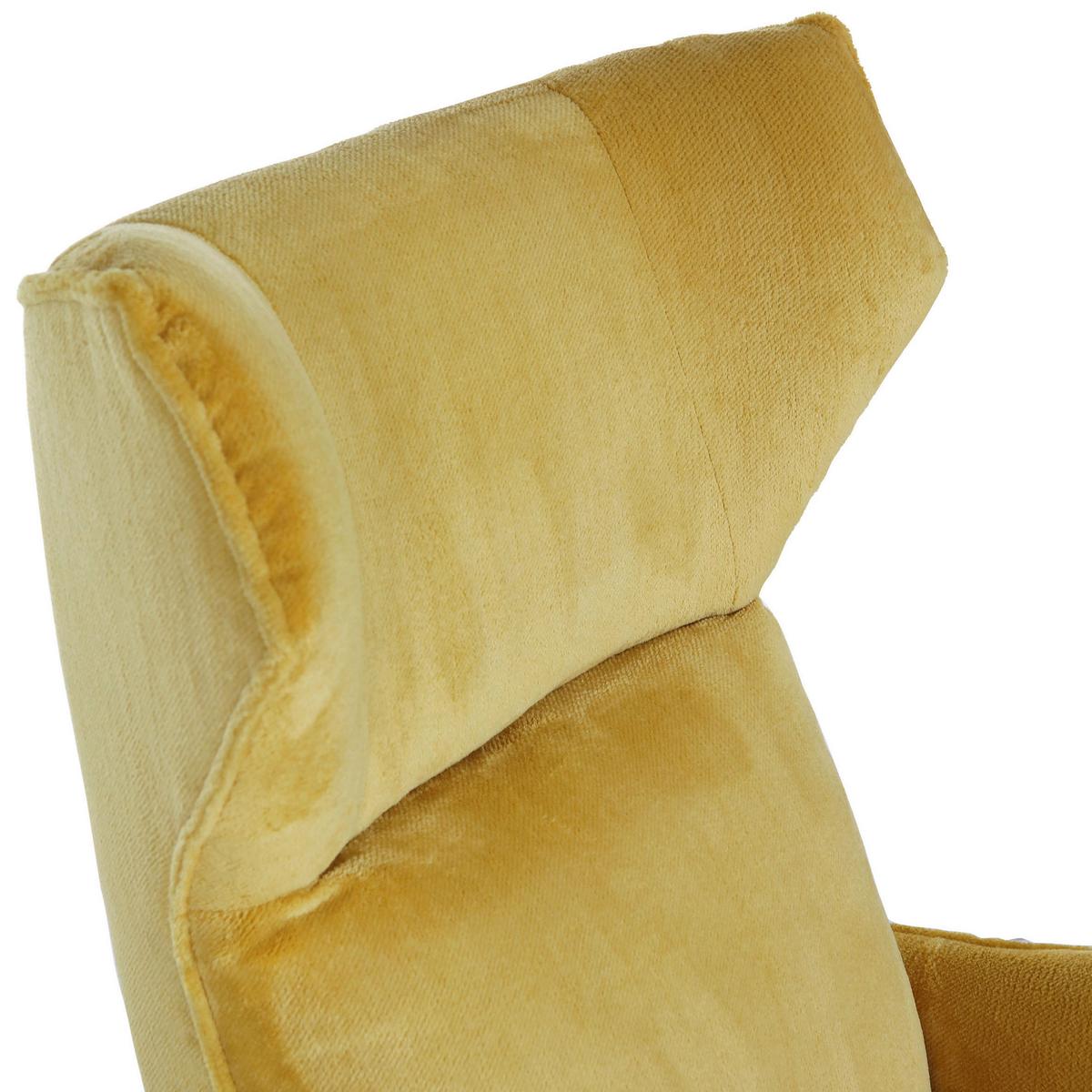 Ohrensessel Lorris - Gelb/Schwarz, KONVENTIONELL, Textil (83/110/92cm) - MID.YOU