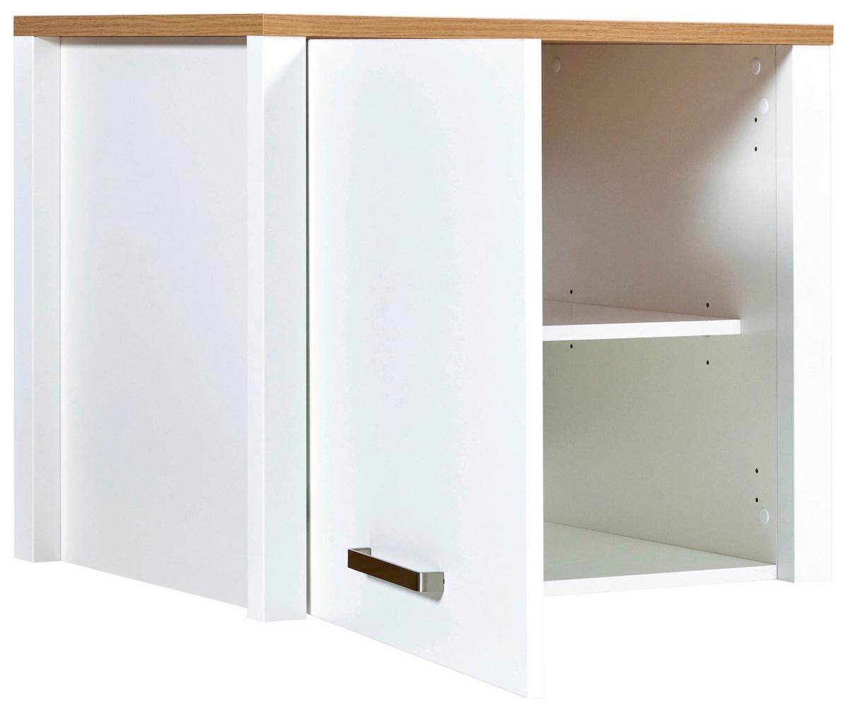 Nastavec na skříň SAN - bílá/barvy stříbra, Moderní, kov/kompozitní dřevo (70/60,5/60cm) - Mömax
