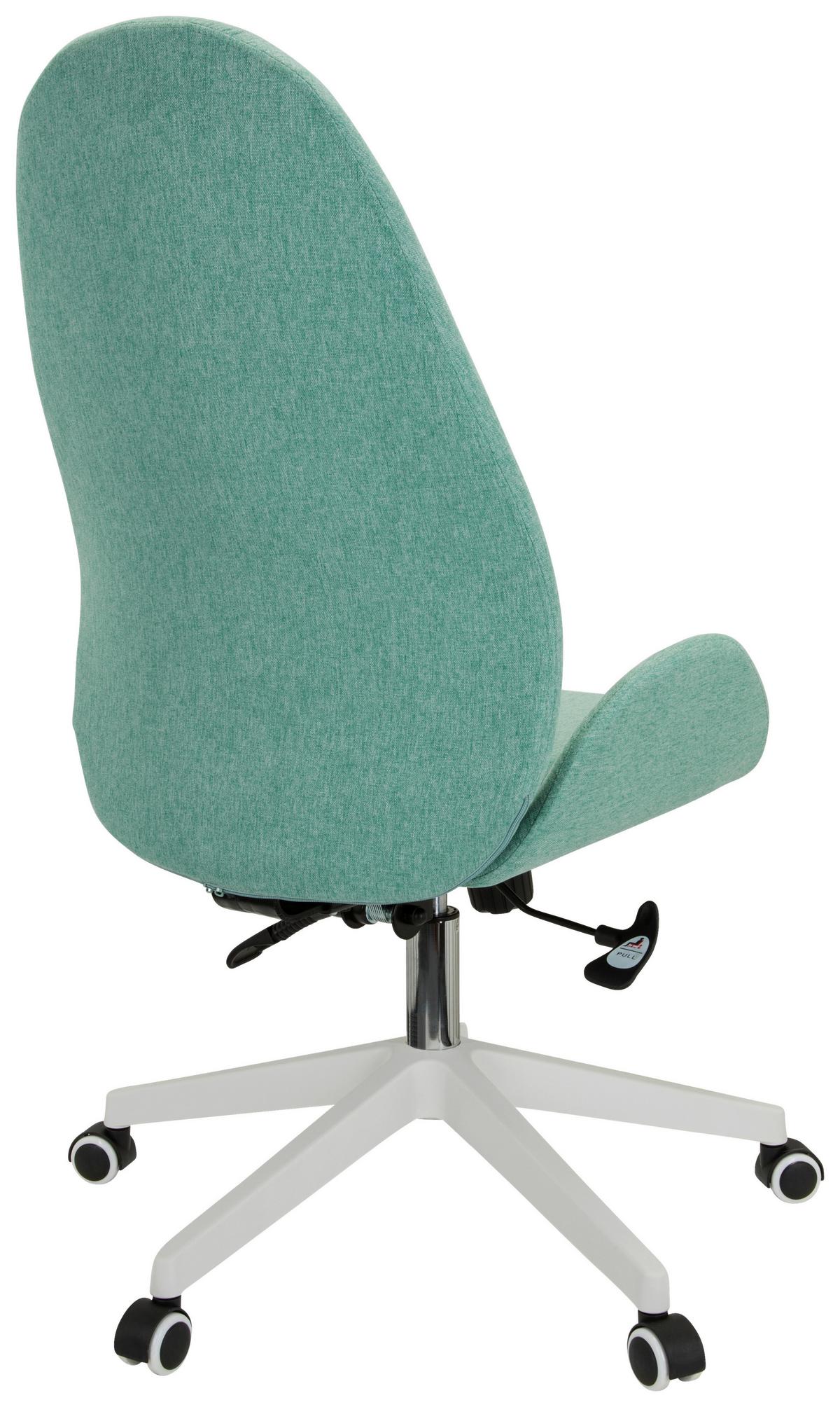 Drehstuhl Avea i mit Wippfunktion Mintgrün - Weiß/Mintgrün, Basics, Kunststoff/Textil (56/104/58cm) - MID.YOU