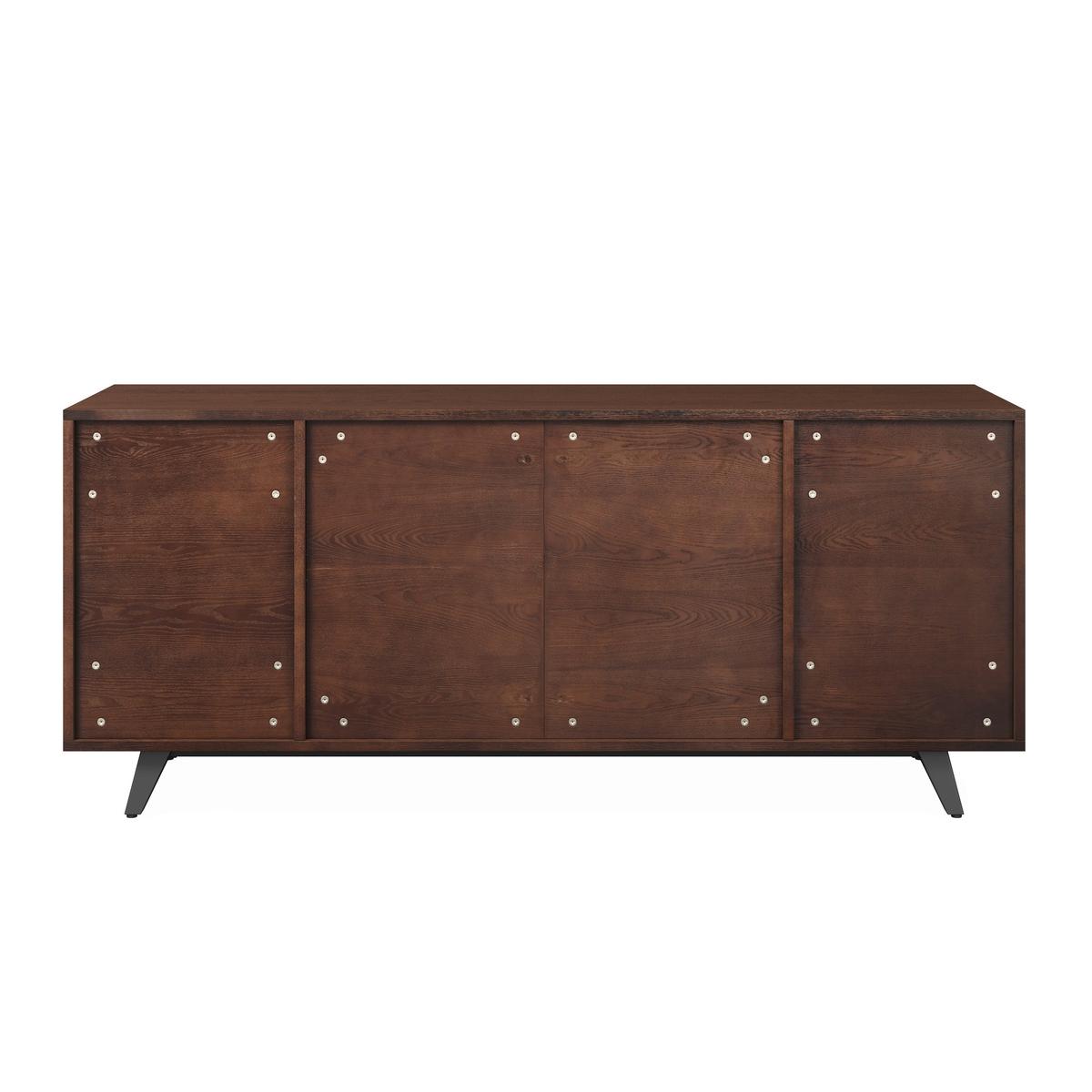 Široká komoda Zelia, š: 180 cm - černá/hnědá, Moderní, kov/dřevo (180/77/45cm) - Bessagi Home