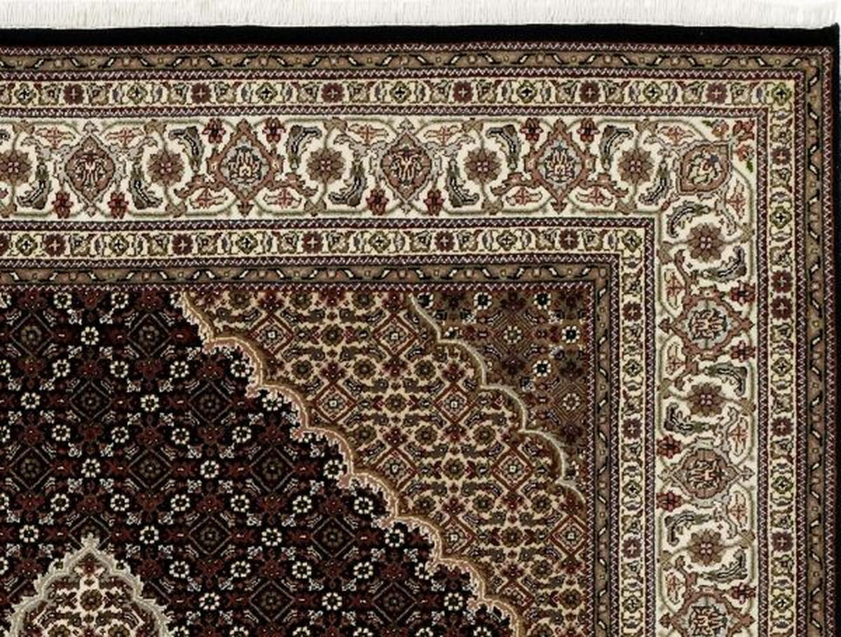 Orientalischer Webteppich Creme/Schwarz 140x80 cm - Creme/Schwarz, KONVENTIONELL, Textil (80/140cm) - Cazaris