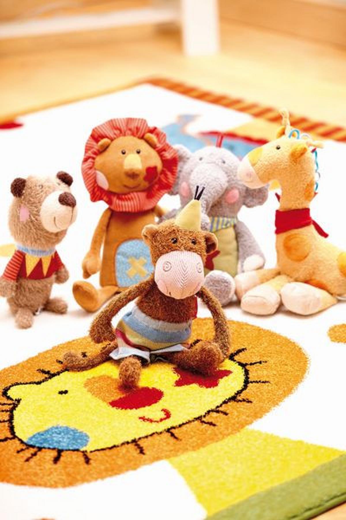 Kinderteppich Tierbilder Bunt Animal Festival 120x170 Cm - Multicolor/Weiß, Trend, Textil (120/170cm) - Sigikid