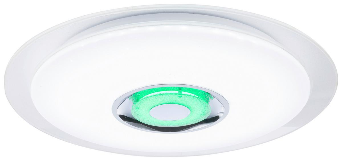 Led-deckenleuchte Ø 47,5 Cm Mit Farbwechsler Und Bluetooth - Opal/Weiß, MODERN, Kunststoff/Metall (47,5/5,7cm)