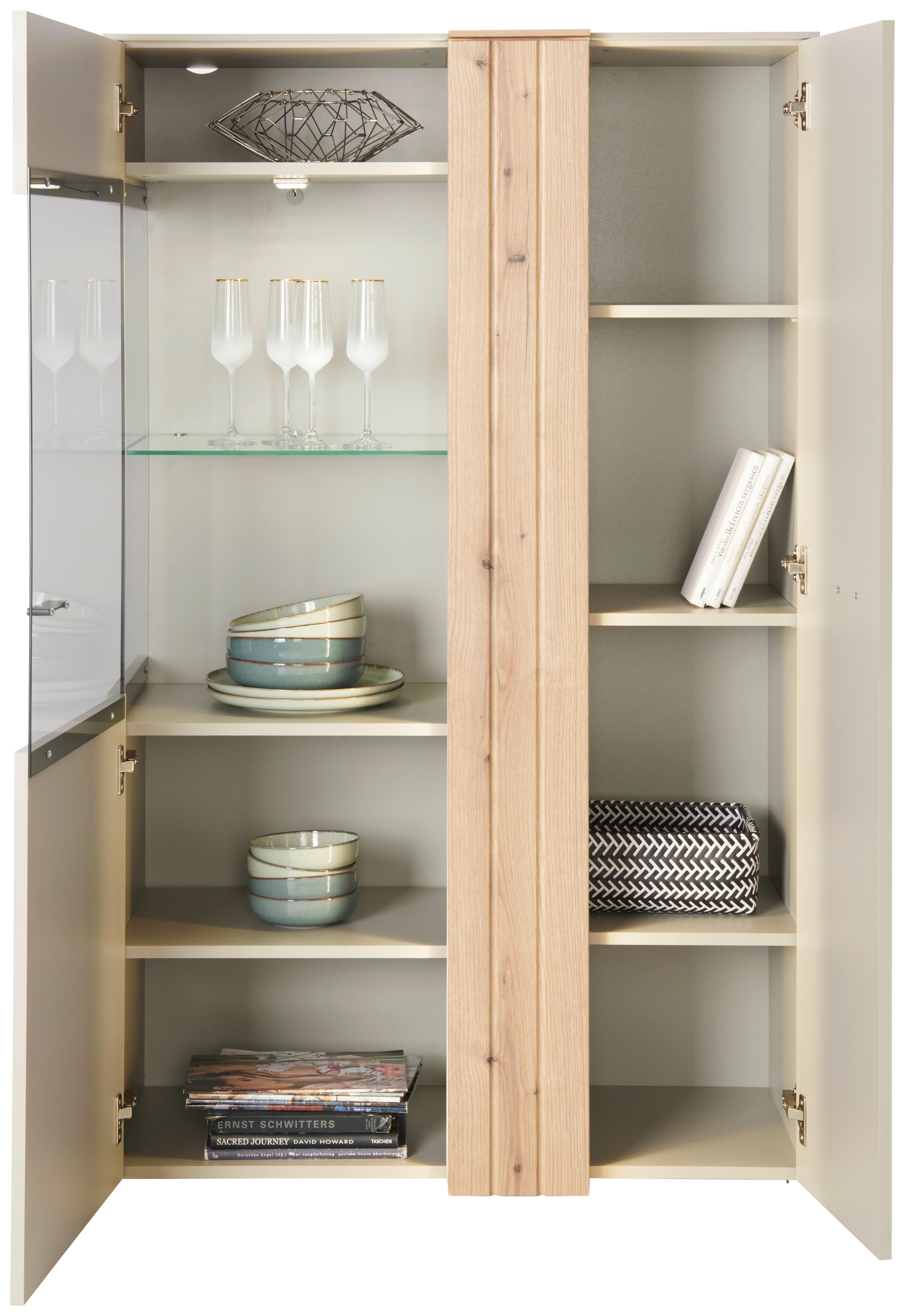 Vitrine mit 2 Drehtüren
