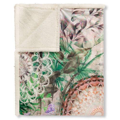 Plaid Indah 130x160 cm Gelb Buchefarben Beige - Gelb/Beige, Trend, Textil (130/160cm)