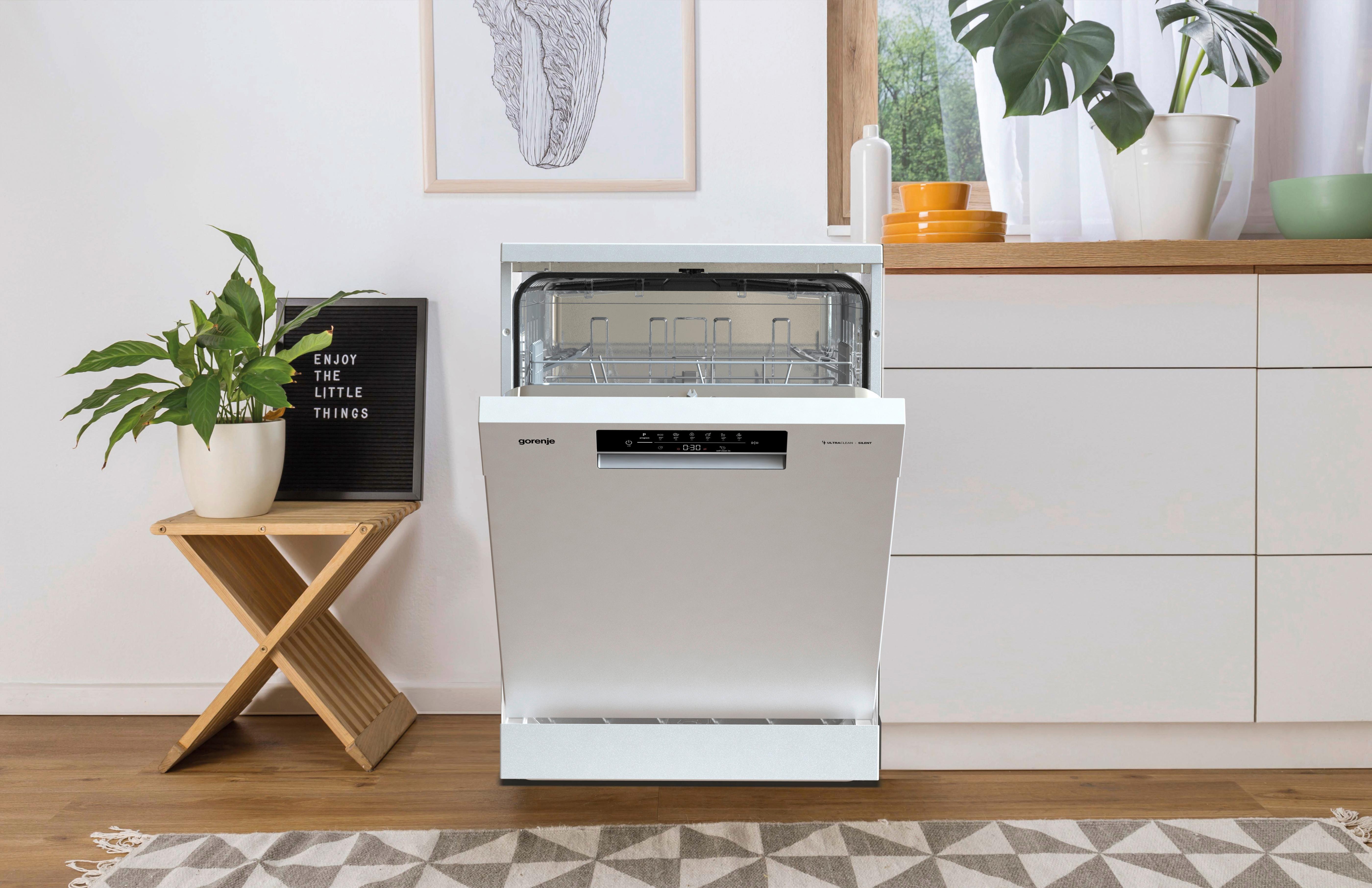 Geschirrspüler Gs642e90w B: 59,9 Cm Freistehend Weiß - Weiß, Basics, Kunststoff/Metall (59,9/84,5/59,7cm) - Gorenje