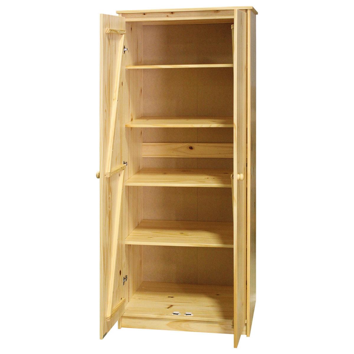 KLEIDERSCHRANK KLEIDERSCHRANK 2 TÜ KIEFER - Naturfarben, Basics, Holz (74/175/50cm) - Livetastic