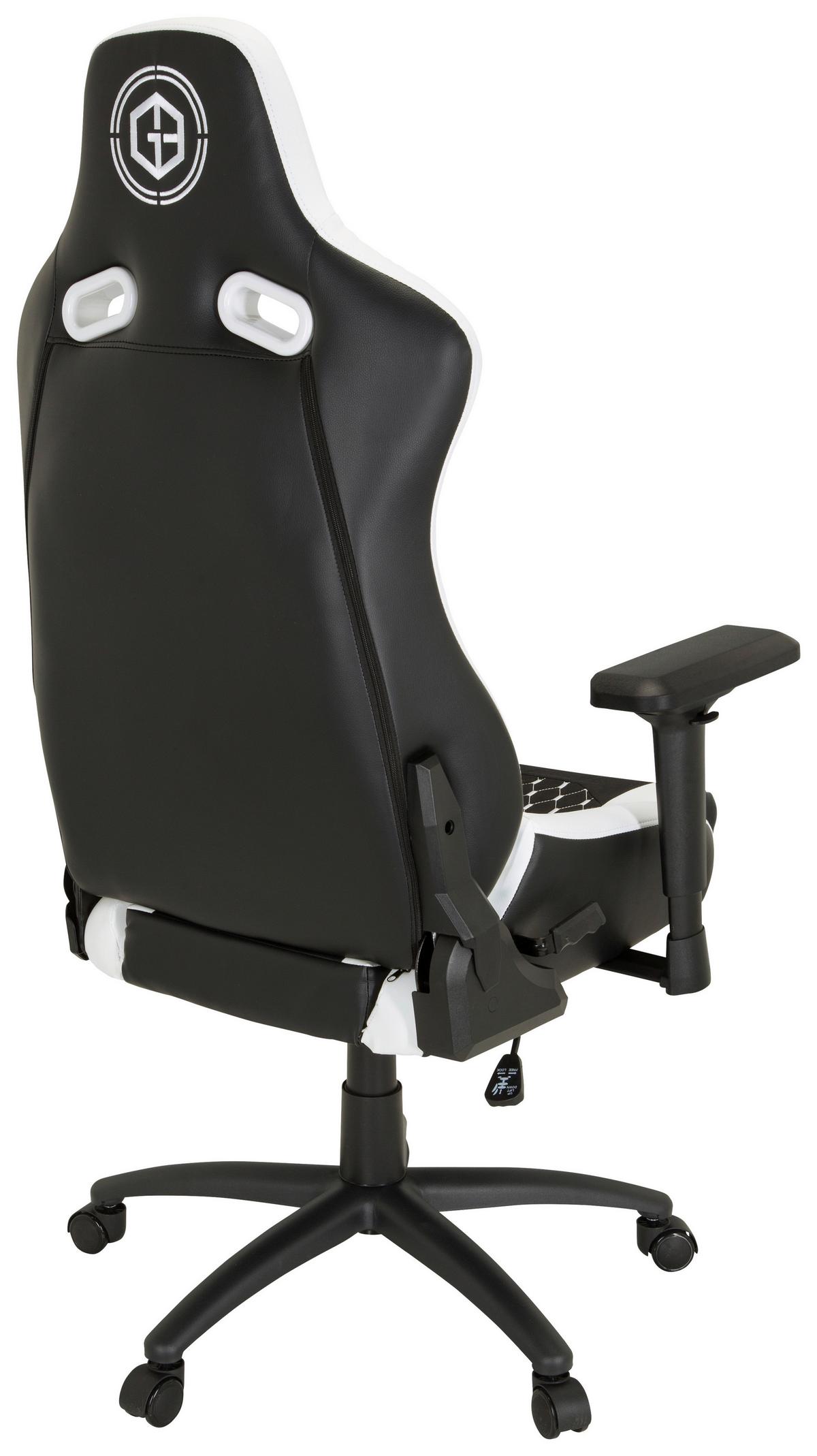 Gamingstuhl Gamebreaker Sx 04 Schwarz/Weiß - Schwarz/Weiß, MODERN, Kunststoff/Textil (74/137/66cm) - MID.YOU