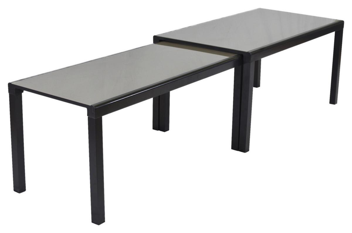 Gartenset Florenz - Graphitfarben/Grau, MODERN, Textil/Metall - Gardenson