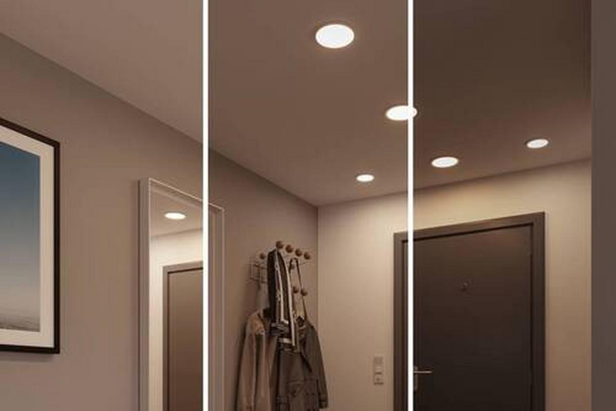 Led-paneel Ø 17,5 Cm Dimmbar - Weiß, Design, Kunststoff (17,5cm) - Paulmann