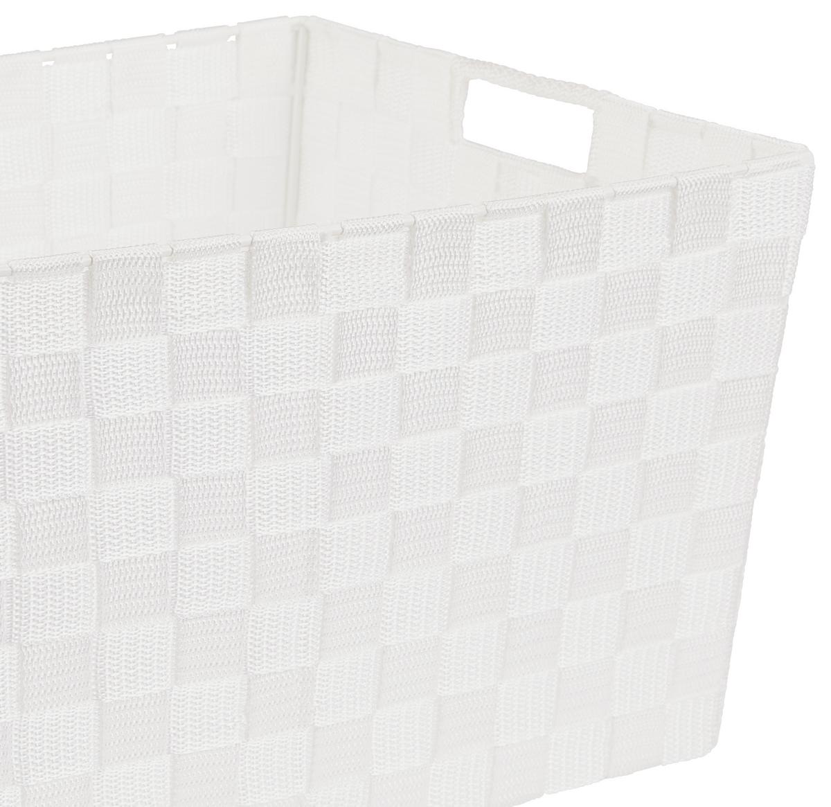 Aufbewahrungskorb Carolyn 44x32 cm Kunststoff Weiß - Türkis/Rosa, Basics, Kunststoff (44/23/32cm) - Ondega