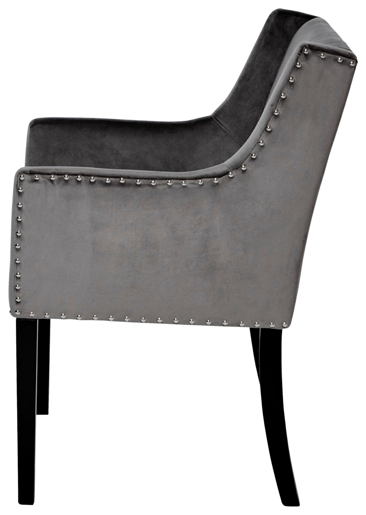 Armlehnstuhl Savik Kent Anthrazit/schwarz B: 58 Cm - Anthrazit/Schwarz, MODERN, Holz (58/62,5/88cm) - Livetastic