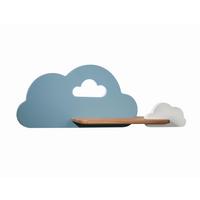 KINDERWANDLEUCHTE 21-33567 CLOUD - Weiß/Hellblau, Basics, Holz/Holzwerkstoff (53/12/18.5cm)