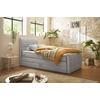 Boxspringbett Mit Topper & Bettkasten 100x200 Bolivia - Hellgrau/Schwarz, MODERN, Holzwerkstoff/Kunststoff (100/200cm) - MID.YOU