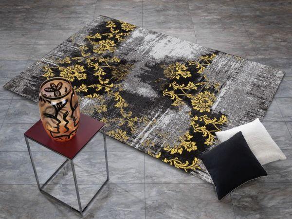 Flachwebteppich Diana Melody Gelb/grau 40x60 Cm - Gelb/Grau, Basics, Textil (40/60cm) - Novel