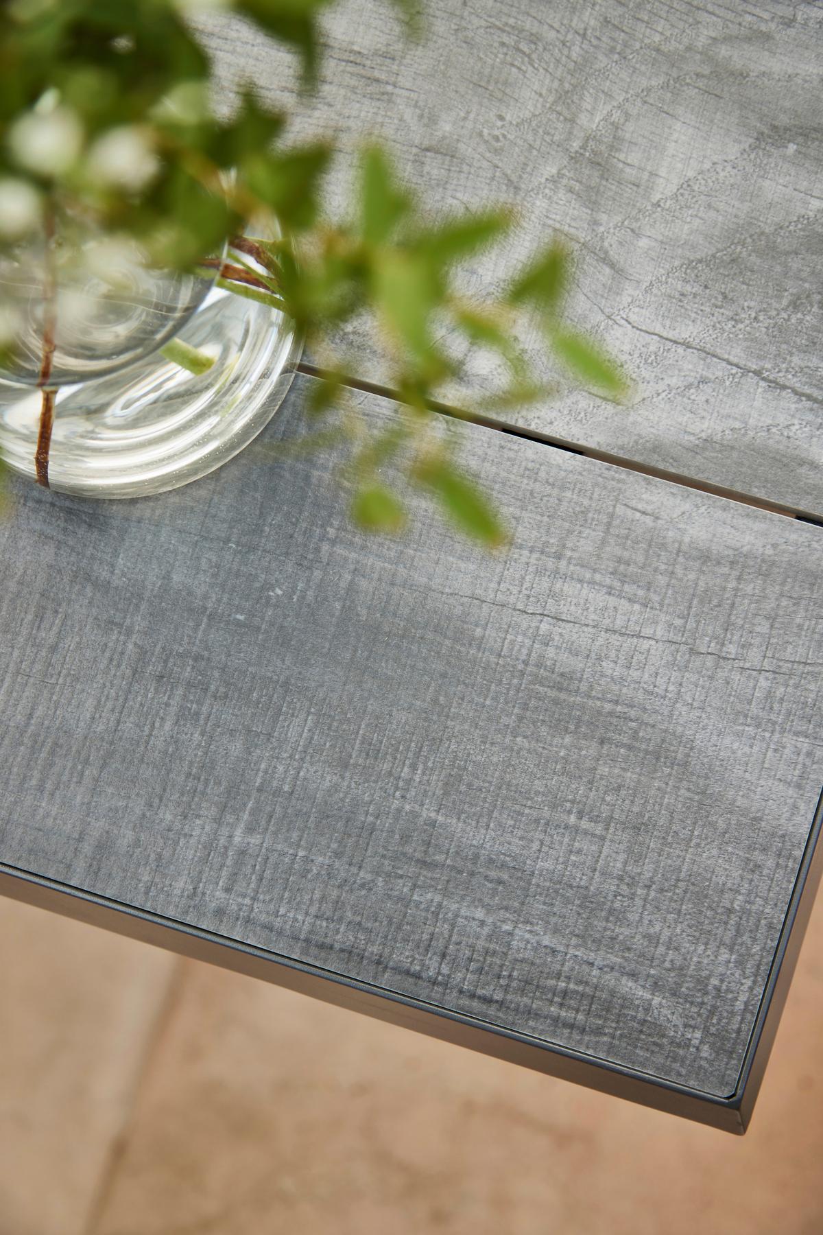 Gartentischgruppe Reno Set + Silva 9tlg - Anthrazit, MODERN, Keramik/Kunststoff (100/88/260cm) - Siena Garden