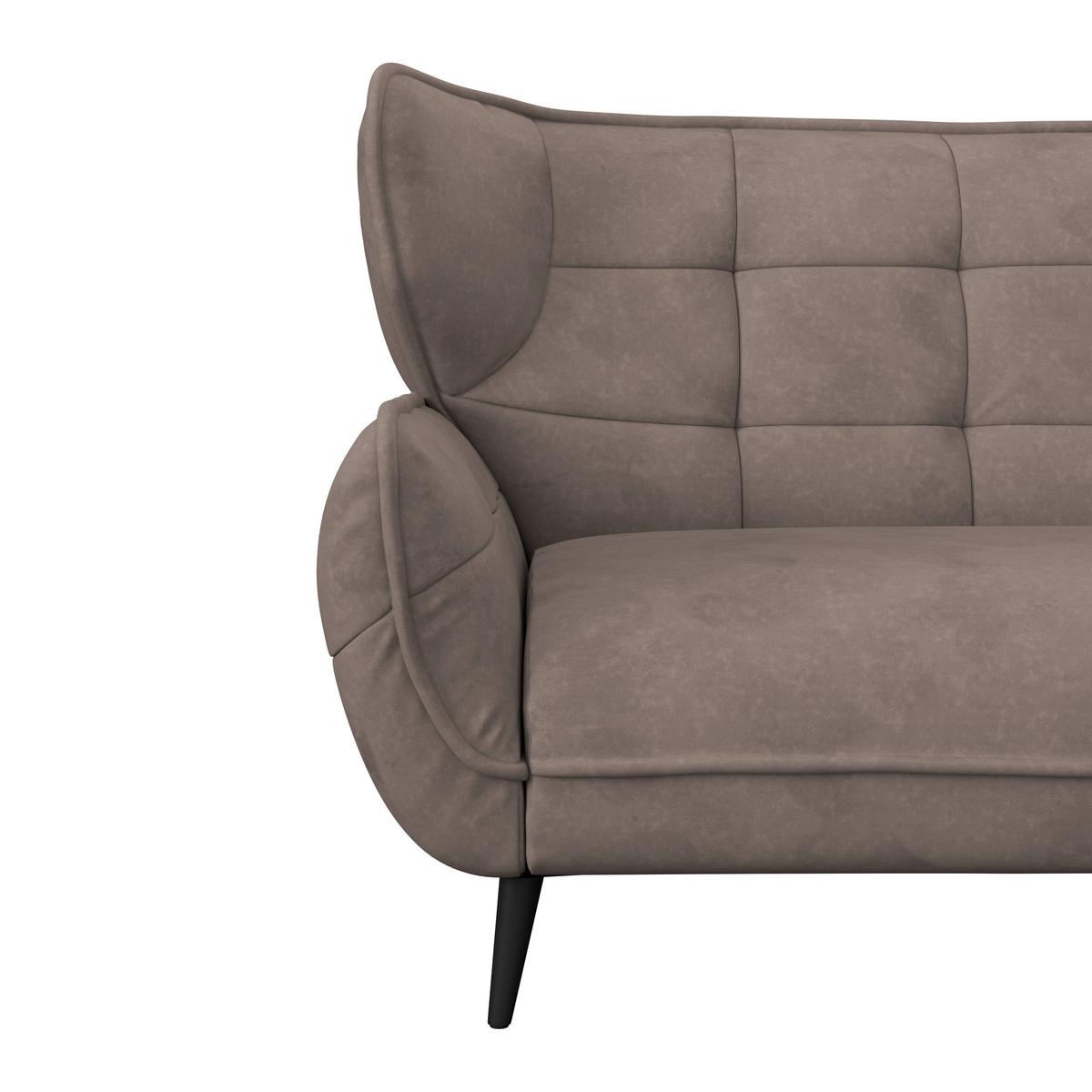 Trojmiestna pohovka PESCARA, hnedá - hnedá/čierna, Modern, textil (221/105/98cm)