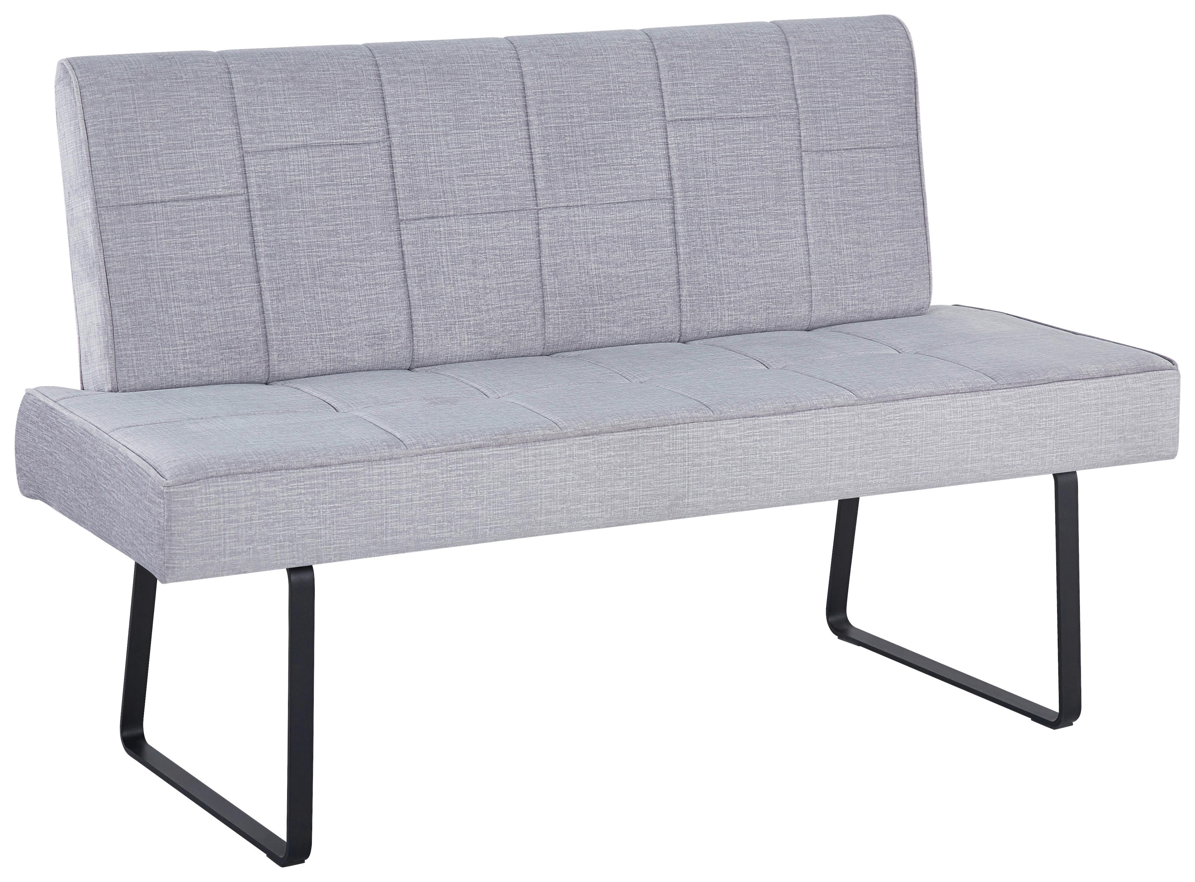 Sitzbank Tilos Mit Lehne Samt Hellbraun, B: 140 Cm - Hellbraun, KONVENTIONELL, Textil/Metall (140/88/62cm) - MID.YOU