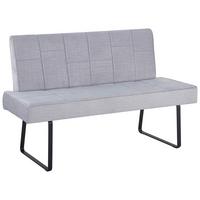 Sitzbank Tilos Mit Lehne Samt Hellbraun, B: 140 Cm - Hellbraun, KONVENTIONELL, Textil/Metall (140/88/62cm) - MID.YOU