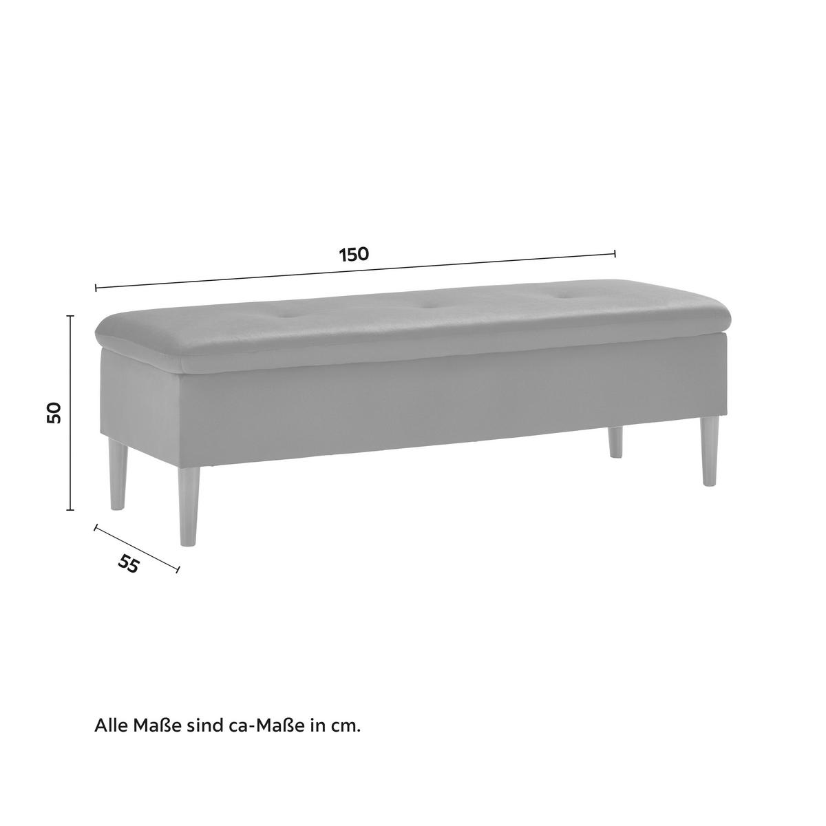 Lavice s úložným prostorem Jessy černá - černá/barvy buku, Moderní, dřevo/textil (150/50/55cm) - Bessagi Home