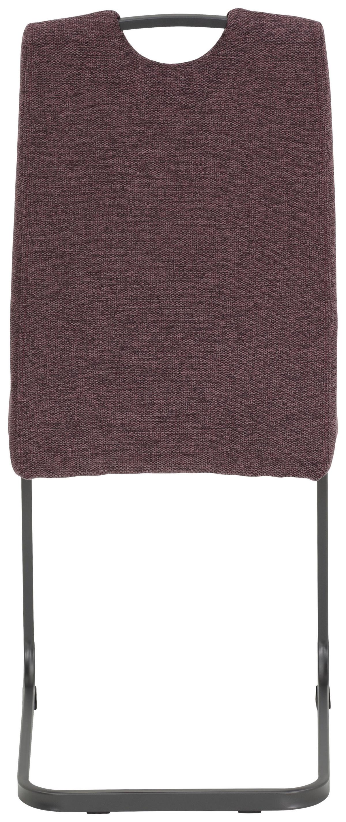 Schwingstuhl-Set Britta S Dunkelrot - Grau/Dunkelrot, MODERN, Textil/Metall (44/100/59cm) - MID.YOU