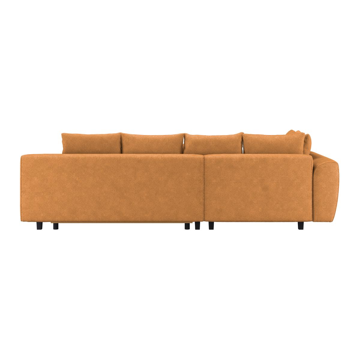 Ecksofa Mendoza - Schwarz/Orange, Design, Textil (197/309cm) - Ondega