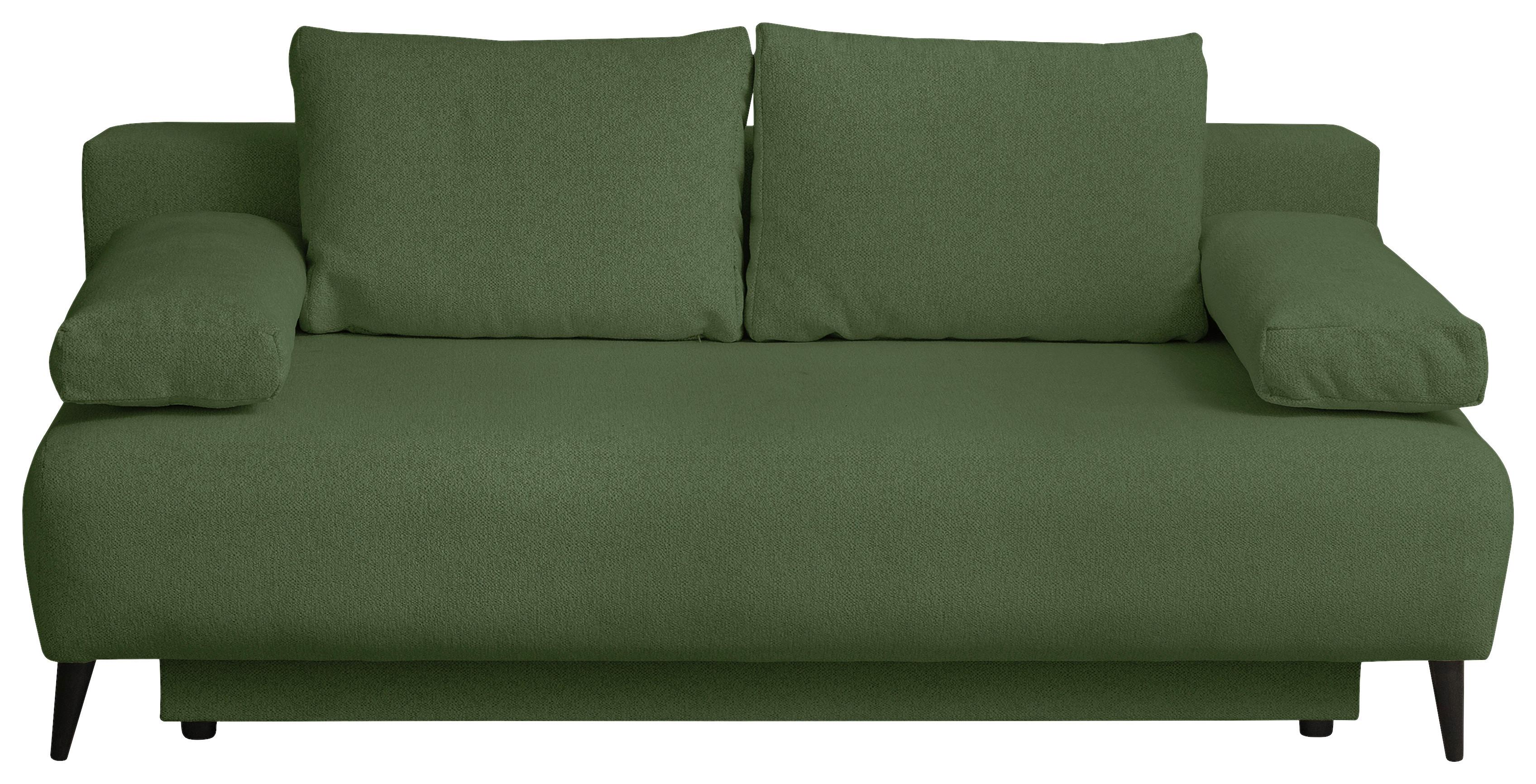 Schlafsofa Time Grün, B: 200 Cm - Grün, Trend, Holz/Kunststoff (200/88/100cm)