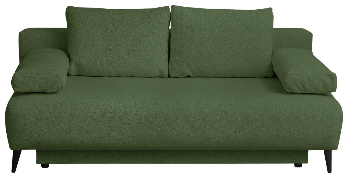 Schlafsofa Time Grün, B: 200 cm - Grün, Trend, Holz/Kunststoff (200/88/100cm)