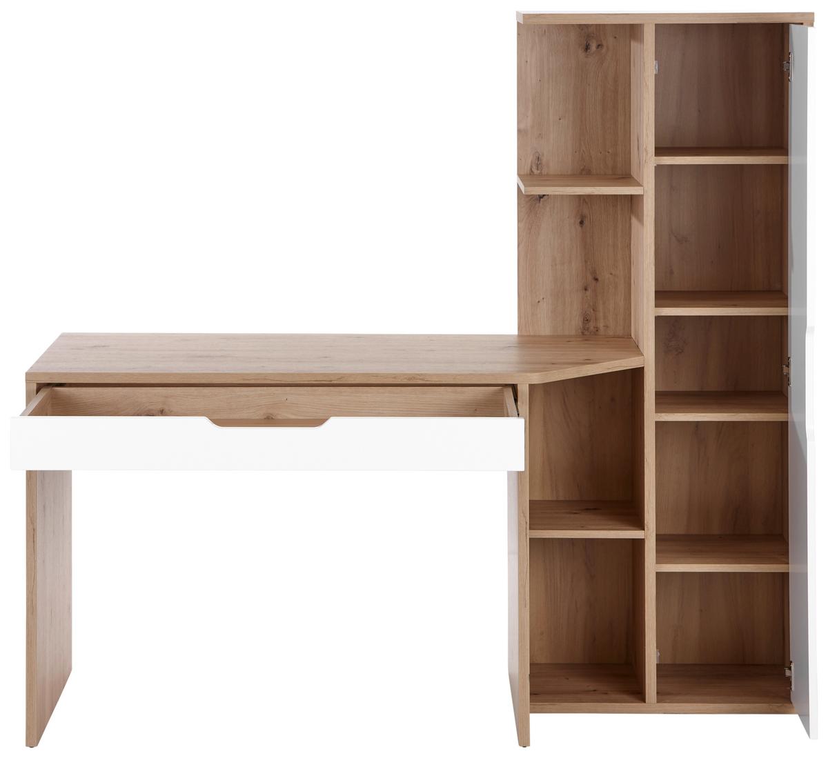 Schreibtisch mit Stauraum B: 160 cm H: 148,3 Laurent - MODERN, Holzwerkstoff (160/148,3/60cm)