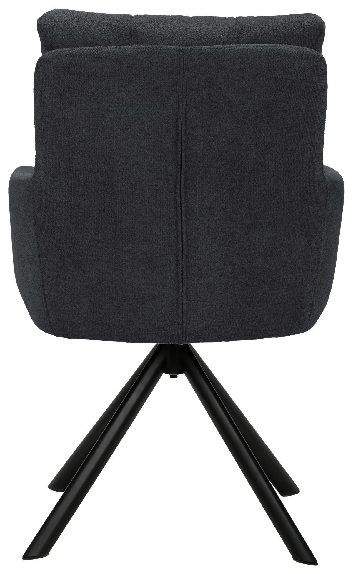 Karosszék Susan Giga-S - fekete/sötétszürke, Konventionell, textil/fa (59/90/66cm)