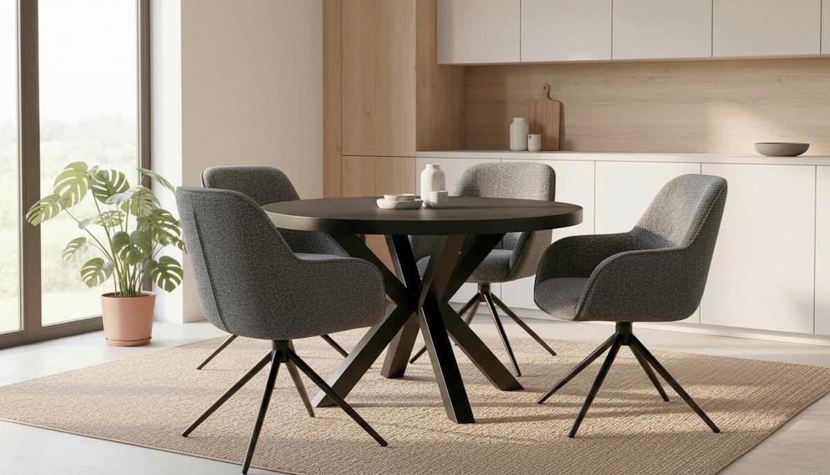 Armlehnstuhl Vittoria Grau/Schwarz B: 60 cm - Schwarz/Grau, MODERN, Textil/Metall (60/85/62cm) - Livetastic