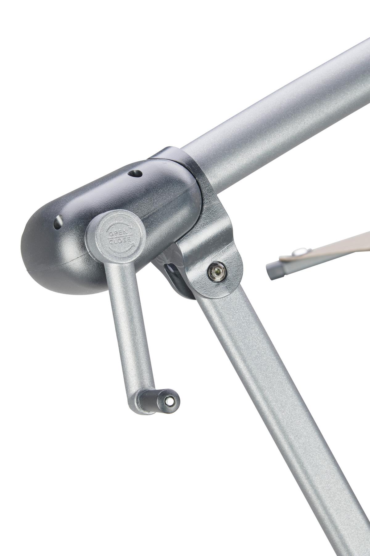 Ampelschirm Exellent BxHxT: 300x300x248 cm Taupe - Taupe/Anthrazit, MODERN, Textil/Metall (300/300/248cm) - Beldano