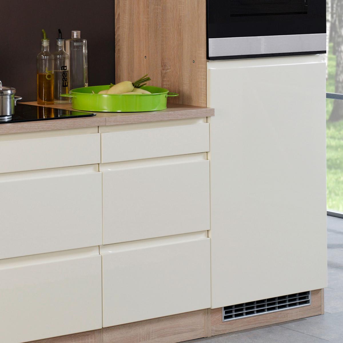 Küchenzeile Cardiff mit Geräten 270 cm Creme/Sonoma Eiche - Eichefarben/Creme, Basics, Holzwerkstoff (270cm) - Held