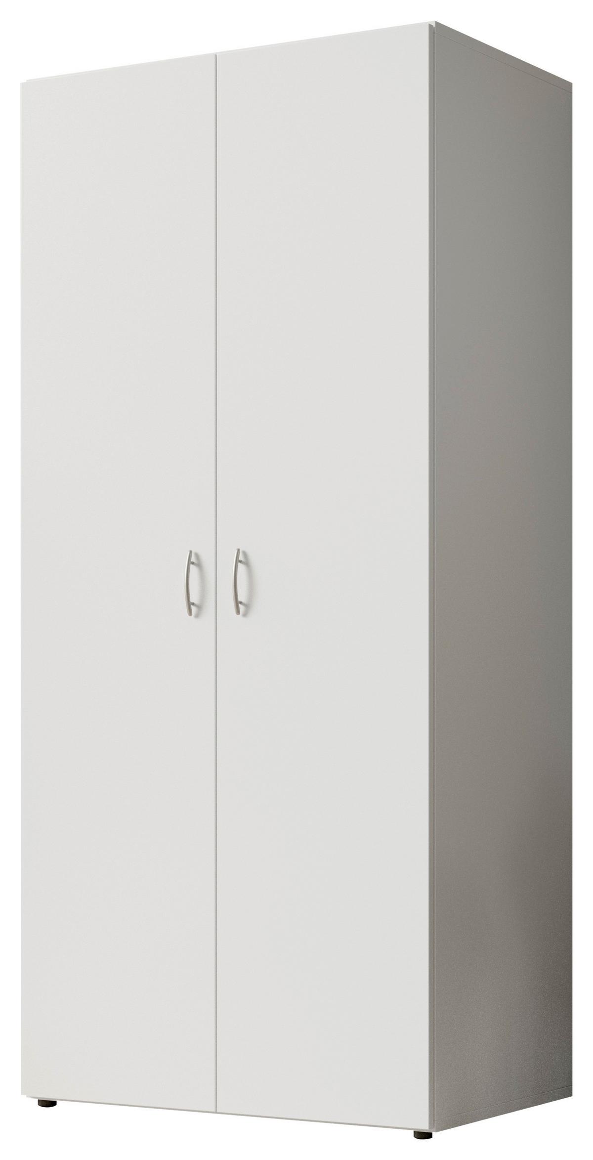 Kleiderschrank B: 81 cm Joe Weiß - Weiß, Basics, Holzwerkstoff (81/177/51cm)