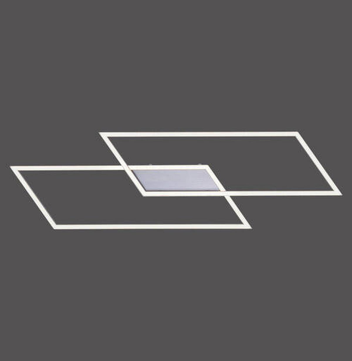 LED-Deckenleuchte Inigo L: 83,6 cm mit Memory-Funktion - Chromfarben/Nickelfarben, Design, Kunststoff/Metall (83,6/24,2/6,8cm) - Paul Neuhaus