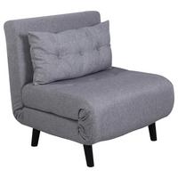 Schlafsessel Vicky - Schwarz/Grau, Design, Textil/Metall (70/88/80cm) - Livetastic