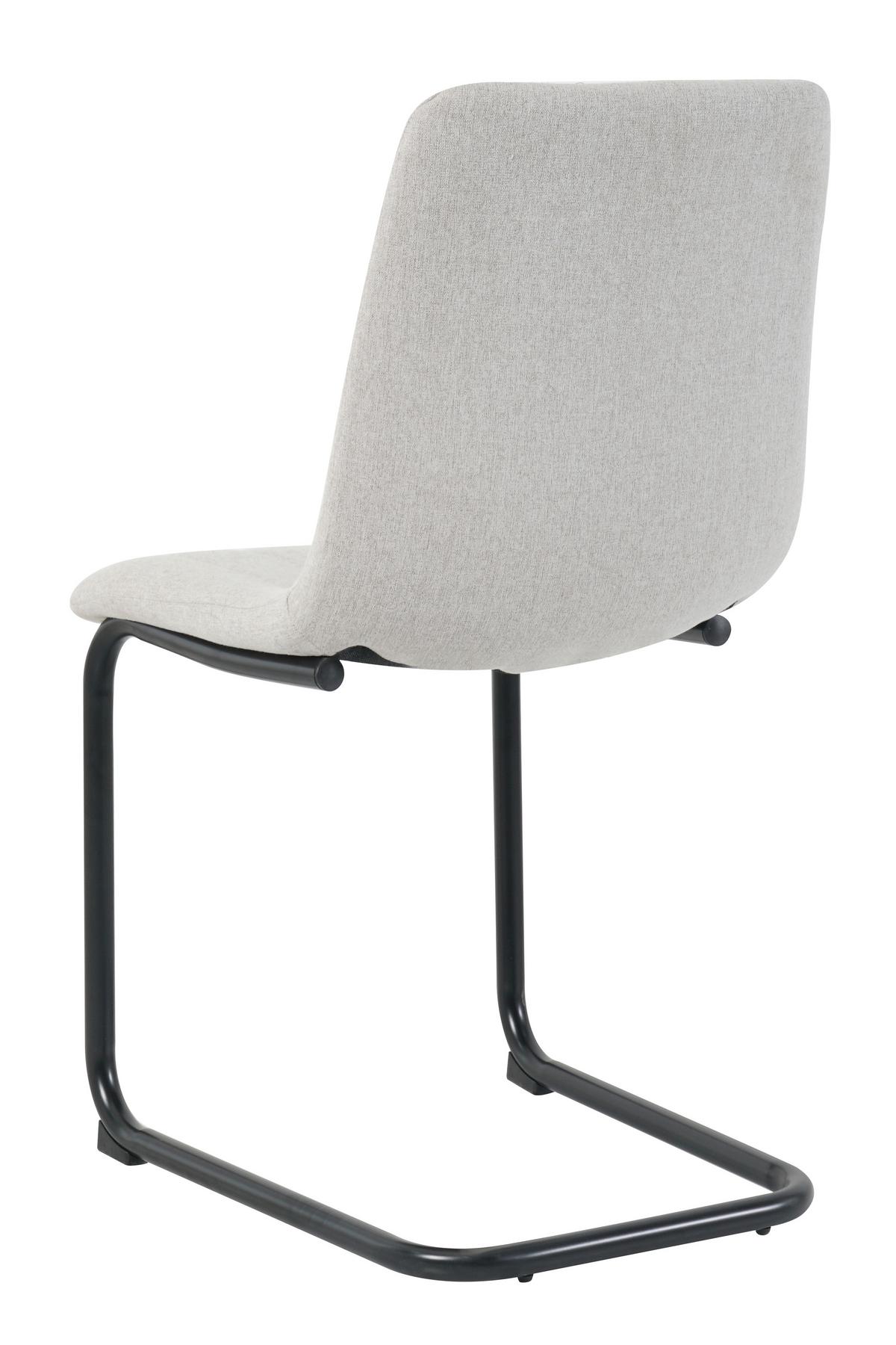 STUHL-SET Strukturgewebe beige, B: 43cm - Beige/Schwarz, Design, Textil/Metall (43/87/53cm) - Livetastic