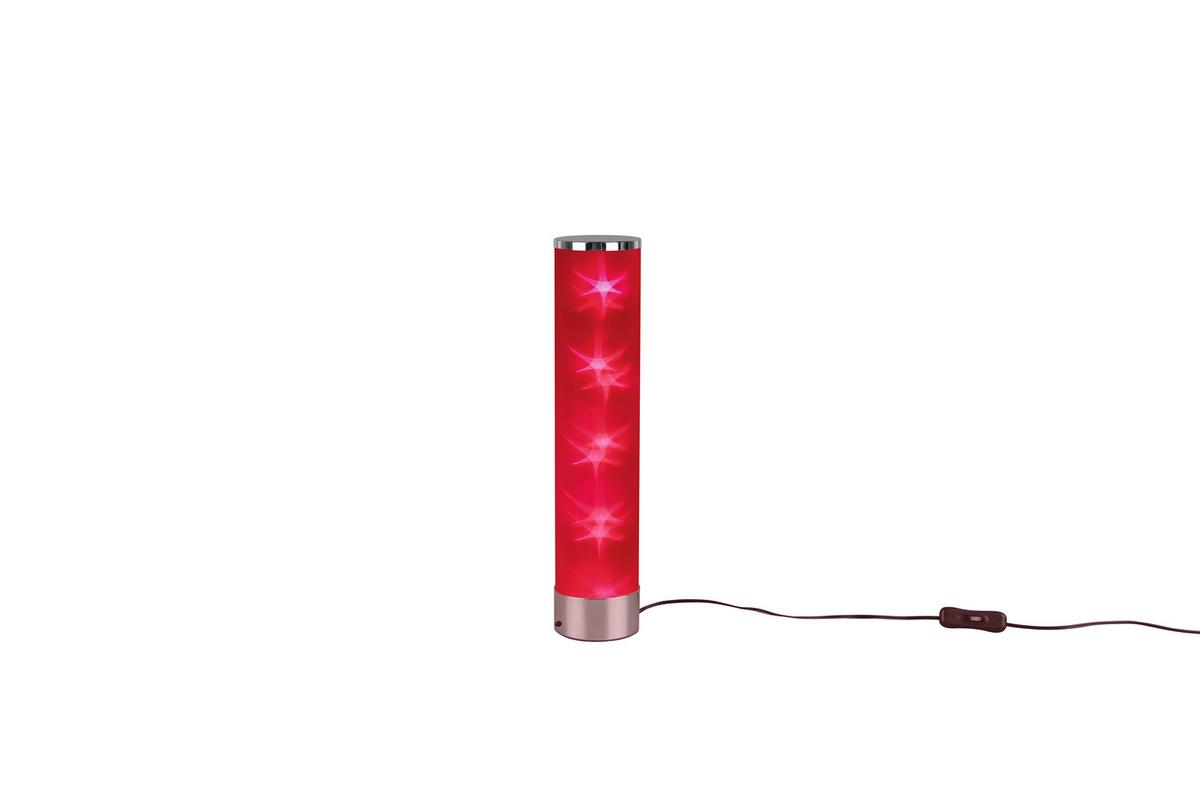Led-tischlampe Rico Dimmbar Weiß/chromfarben Farbwechsler - Chromfarben/Weiß, Design, Kunststoff/Metall (8,3/38,00cm)