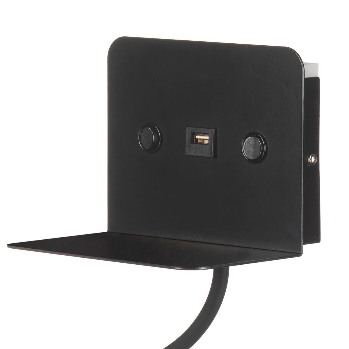 LED-Wandleuchte 4884/Apn - Schwarz, Basics, Metall (16/13/46cm)