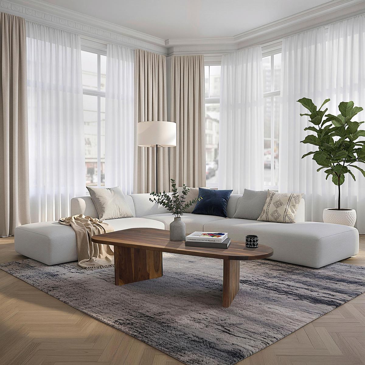 COUCHTISCH Braun L: 120cm - Sheeshamfarben/Braun, Design, Holz (120/60/32cm) - MID.YOU