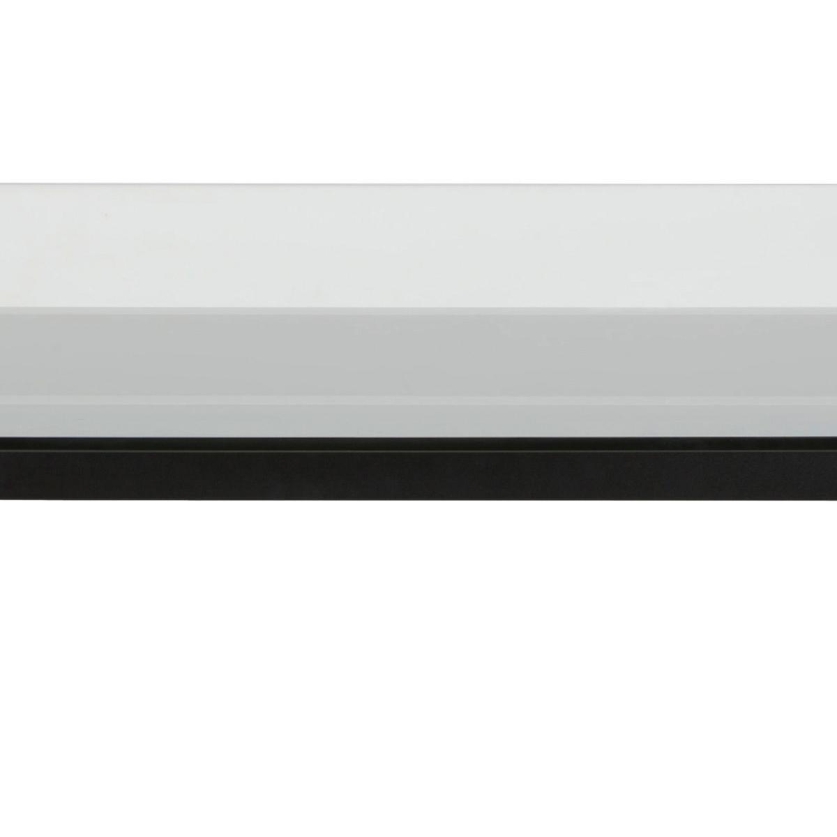 Esstisch Monti 180x90 cm Klarglas/Schwarz - Schwarz, Design, Glas/Metall (180/90/75cm) - MID.YOU