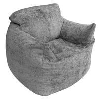 Sedací pytel VALLVIK, antracitový velur EDEN - antracitová, Design, textil (90/85/100cm)