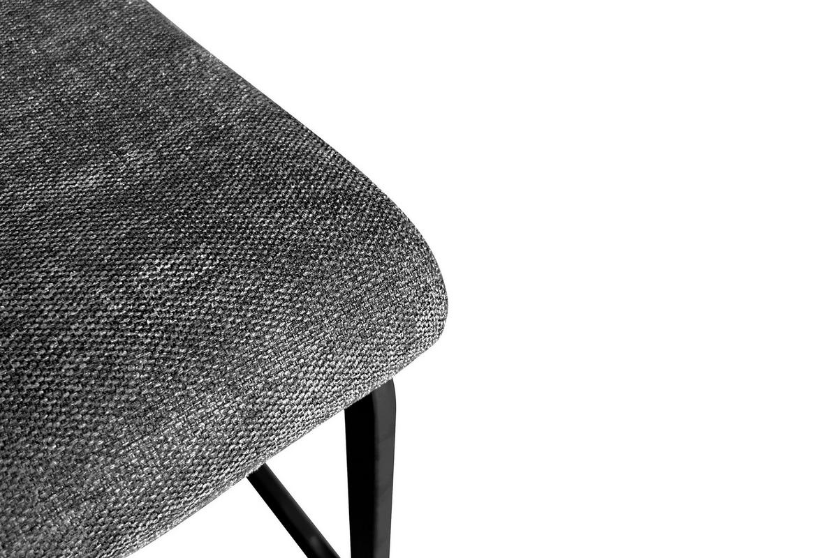 Schwingstuhl-set Banff, Anthrazit, B: 42 Cm - Anthrazit/Schwarz, Design, Textil/Metall (42/97/58cm) - MID.YOU