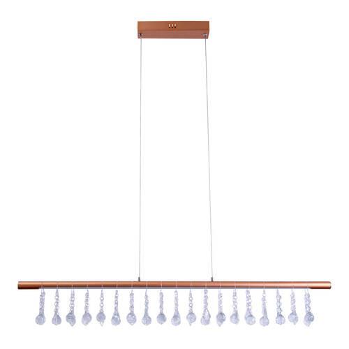 LED-Pendelleuchte Nobilis - Goldfarben, KONVENTIONELL, Glas/Kunststoff (100cm) - Näve