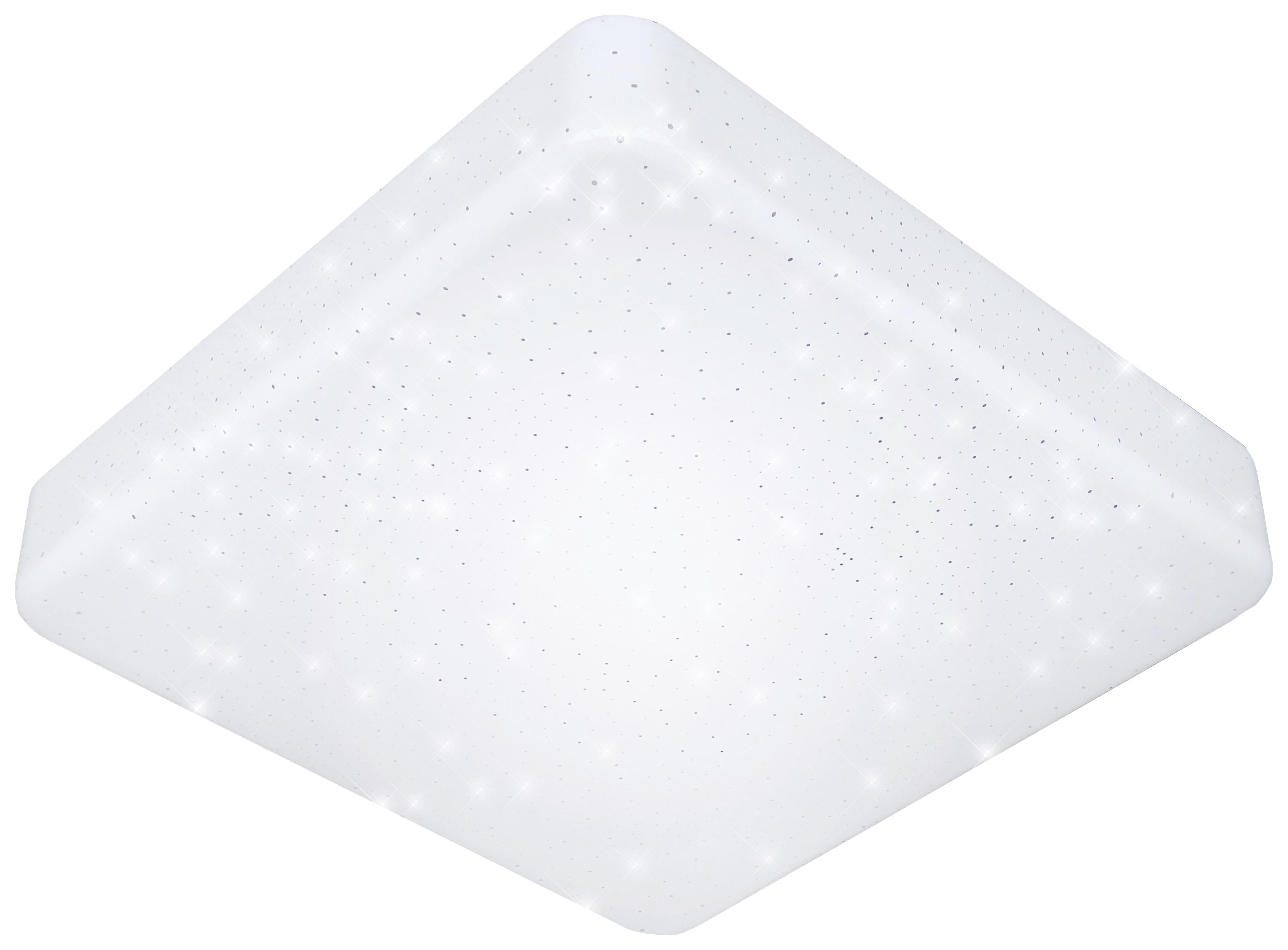 Stropní Led Svítidlo Ip44 Starlight 37/37cm, 18 Watt - bílá, Konvenční, plast (36,5/9,5cm) - Modern Living