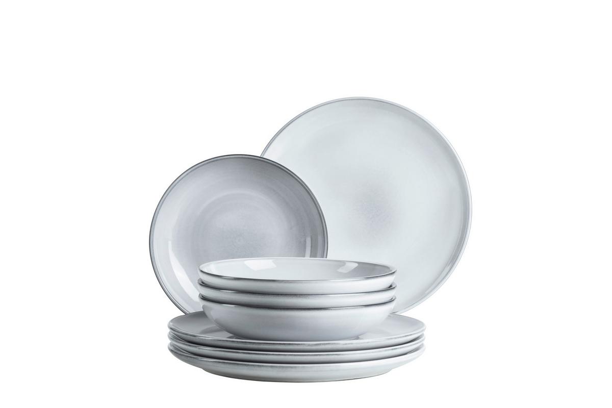 Tafelservice Livio 4 Personen Hellblau - Hellblau, Basics, Keramik - Mäser